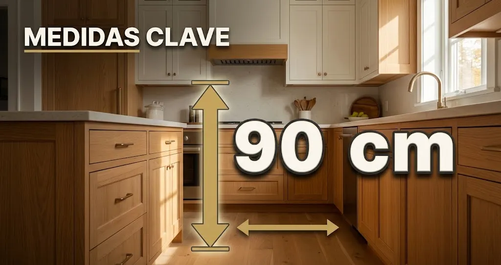 medidas y distribución de una cocina integral